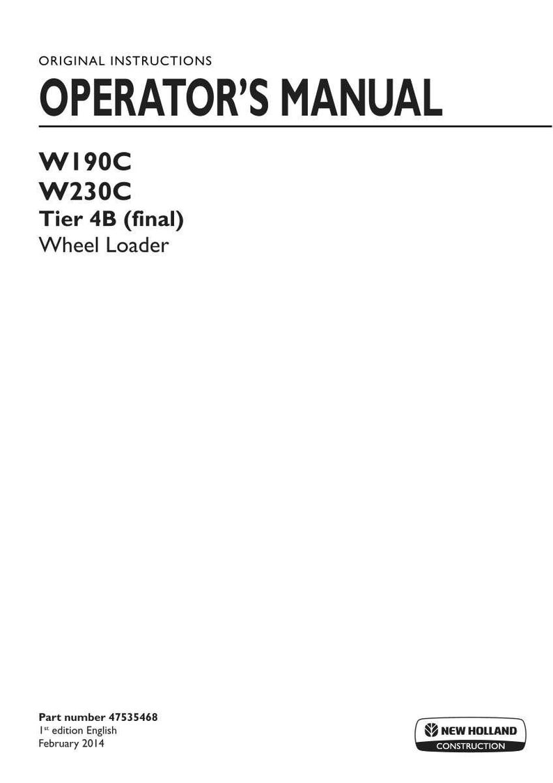 New Holland W190c, W230C Tier 4B (final) Wheel Loader Operator Owners Operation Manual | Instant PDF Download image 3