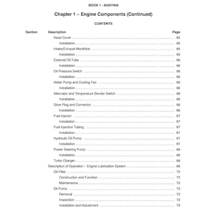 Pode incluir: Uma p&aacute;gina de manual intitulada "SE&Ccedil;&Atilde;O 10 - MOTOR" com o texto "Cap&iacute;tulo 1 - Componentes do Motor (Continua&ccedil;&atilde;o)". O conte&uacute;do lista componentes do motor como "Tampa da Cabe&ccedil;a" e "Injetor de Combust&iacute;vel" com n&uacute;meros de p&aacute;gina.