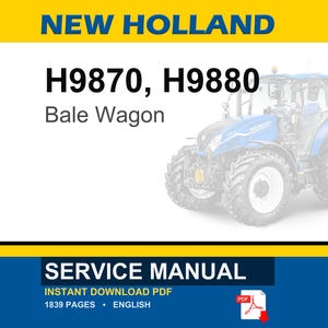 New Holland H9870, H9880 Balvagn Service Reparation Verkstadsmanual | Direkt PDF-nedladdning | Marknad: Nordamerika bild 1