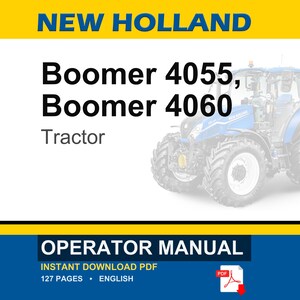 Gebruikershandleiding New Holland Boomer 4055, 4060 trekkerbestuurder | Directe pdf-download afbeelding 1