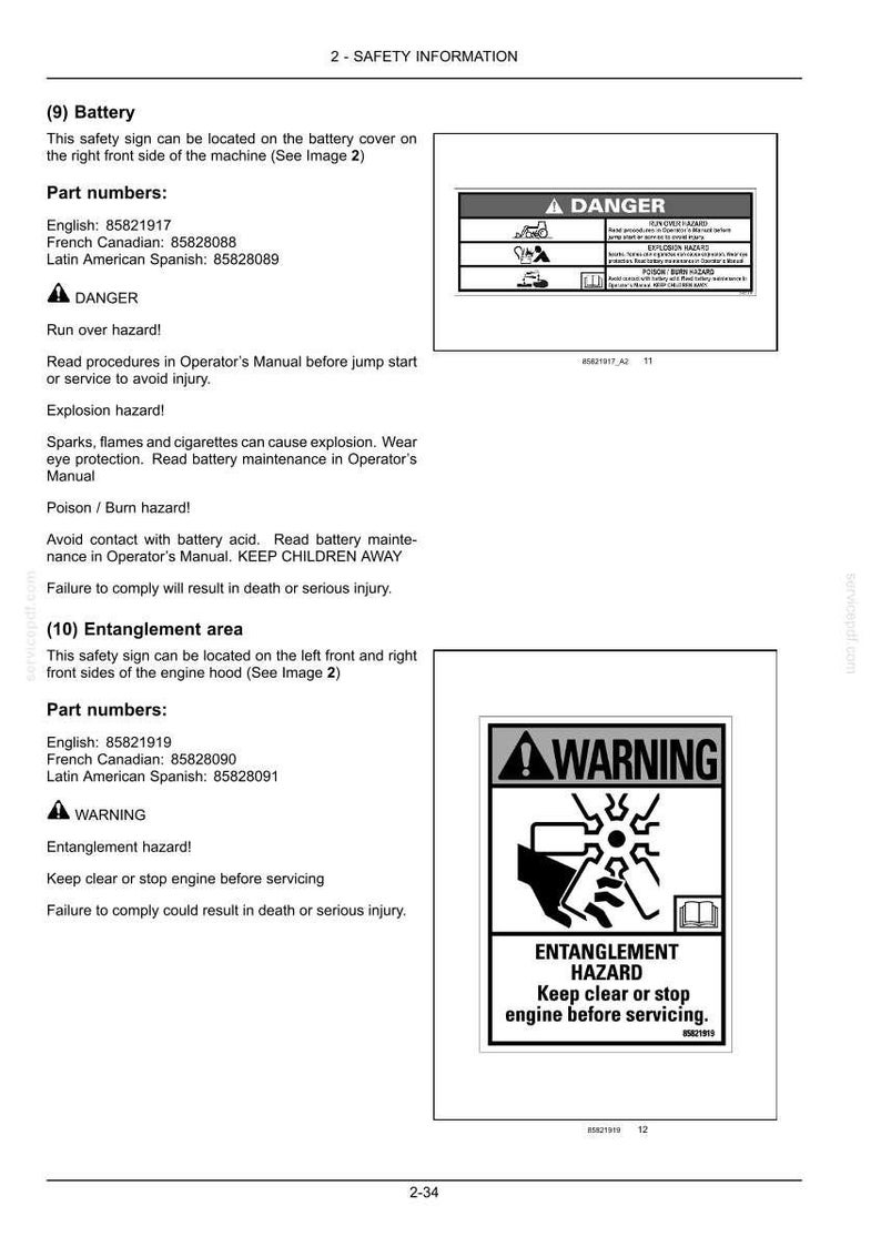 New Holland B95c, B95c Lr, B95c Tc, B110C Tier 4B (final) Tractor Loader Backhoe Operator Owners Operation Manual | Instant PDF Download image 4