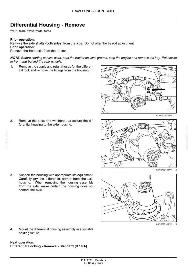 New Holland T8010, T8020, T8030, T8040, T8050 Tractor Service Repair Workshop Manual | Instant Pdf Download image 9