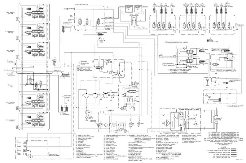 May include: Detailed engineering schematic diagram in black and white. The diagram features numerous interconnected components, lines, and labels, likely representing a complex mechanical or electrical system. The layout is dense and technical.