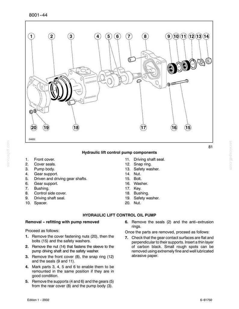 Case Jx55, Jx65, Jx75, Jx85, JX95 traktorer service, reparation och verkstadsmanual PDF | Direkt PDF-nedladdning bild 10