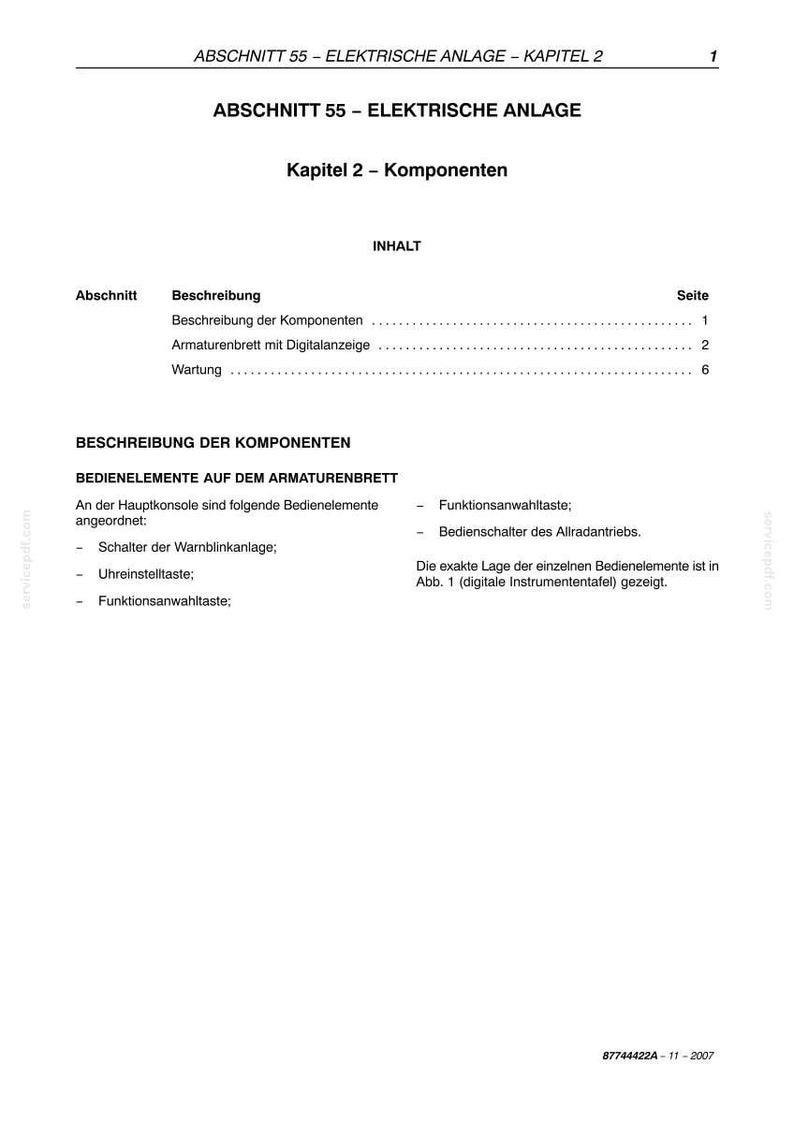 Steyr 4065, 4075, 4085, 4095 Kompakt Traktoren Wartungshandbuch Reparatur Werkstatthandbuch | PDF-Download image 2