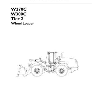 May include: An operator's manual for the New Holland Construction W270C and W300C Tier 2 wheel loader. The cover features black text on a white background, including the part number 47557875, 2nd edition English, May 2014, and a line drawing of the loader.
