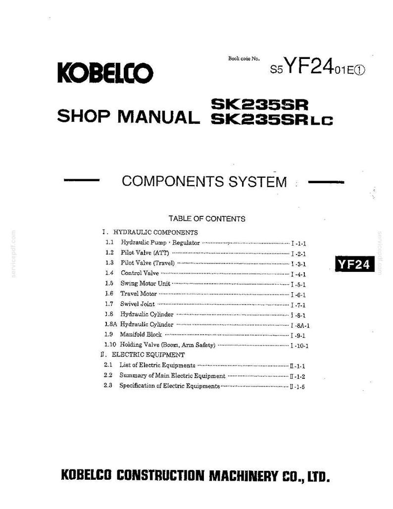 Kobelco Sk235sr SK235SR LC Hydraulic Excavator Service Repair Workshop Manual | Instant PDF Download image 4