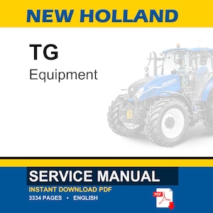 New Holland TG Tractor Service Repair Workshop Manual | Instant PDF Download image 1