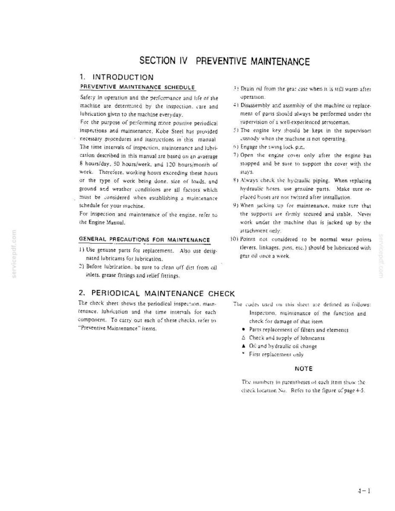 Kobelco MD120LC Hydraulic Excavator Operator Owners Operation Manual | Instant PDF Download image 5