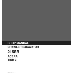 Kobelco 215SR Acera Tier 3 Crawler Excavator Service Repair Workshop Manual | Instant PDF Download image 3