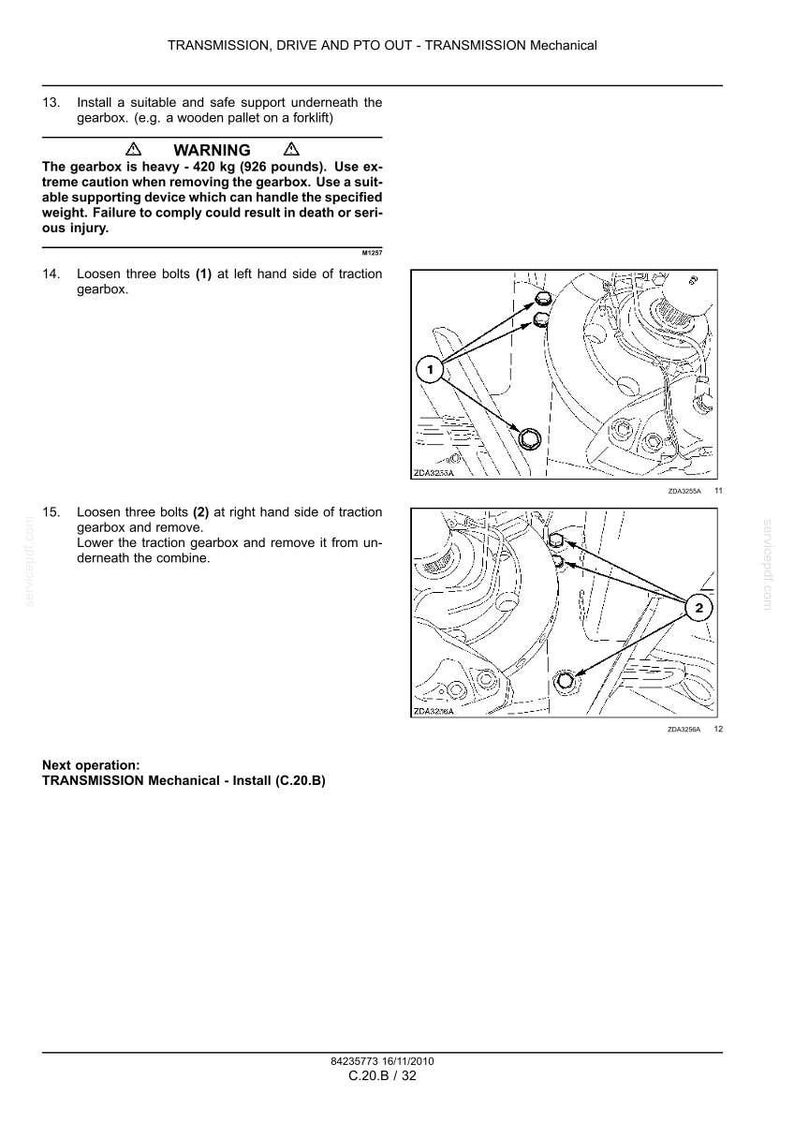 New Holland Cr9040, Cr9060, Cr9065, CR9070, CR9080 Combine Service Repair Workshop Manual | Instant PDF Download image 8