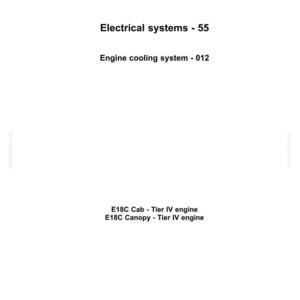 May include: A white document with the "NEW HOLLAND CONSTRUCTION" logo at the top. Text includes "Electrical systems - 55", "Engine cooling system - 012", and engine model information. The document is dated 06/06/2017.