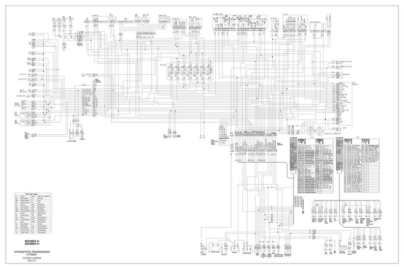 May include: A detailed black and white schematic diagram of a hydrostatic transmission system. The diagram includes numerous lines, symbols, and text labels, with a legend in the lower left corner. The document is labeled "BOOMER A1 BOOMER A7".
