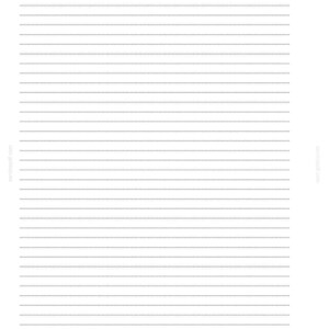 Op de afbeelding: Een witte notitieblok met horizontale, gestippelde lijnen om op te schrijven. Het woord "NOTES" staat in het zwart bovenaan gedrukt. Het notitieblok is leeg, klaar voor gebruik.