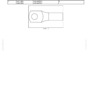 May include: Diagram of an electrical connector, labeled 'CONNECTOR X-506 - +30 UNSWITCHED SUPPLY'. Includes a table with pin and wire numbers, circuit references, and an electrical schematic frame. The diagram shows a ring terminal.