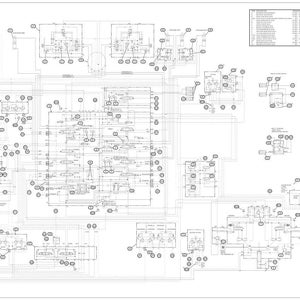 May include: A detailed black and white hydraulic schematic diagram for a CX240C/CX260C excavator. The diagram includes numerous lines, circles, and symbols, with text labels and a legend. The title "CX240C / CX260C EXCAVATOR HYDRAULIC SCHEMATIC" is visible.