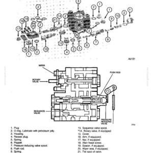 May include: Detailed diagram of a hydraulic clutch valve, showing various components like O-rings, springs, and a rotary valve. The diagram includes a schematic of the valve's internal workings and the text "HYDRAULIC CLUTCH VALVE". Measurements are not applicable.