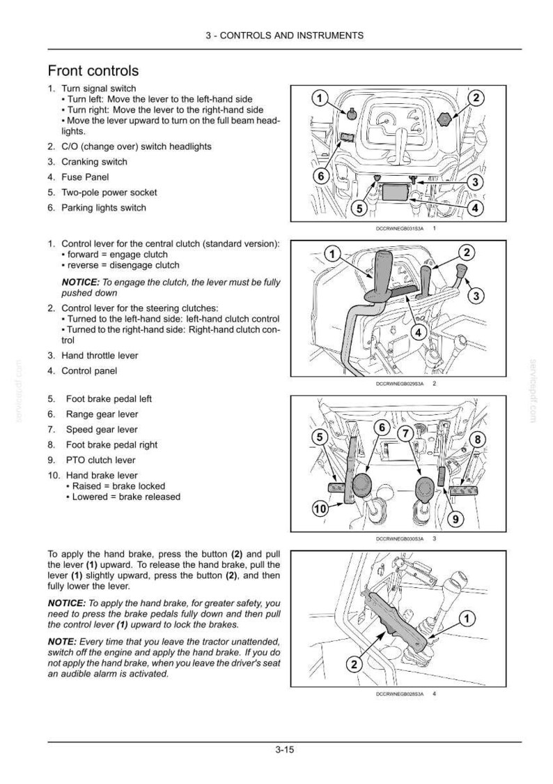 Manual de operación y mantenimiento del tractor New Holland TK4030V, TK4050, TK4050M, TK4060 / Descarga instantánea en PDF imagen 6