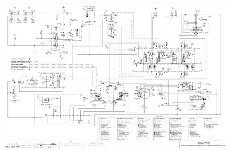May include: A detailed technical diagram with numerous interconnected components, lines, and symbols, likely representing an engineering or mechanical system. The diagram is in black and white, with text labels and a components list.