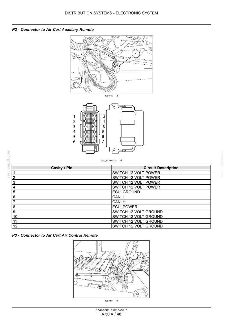 New Holland SC180, SC230, SC260, SC380, SC430 Lufttillförsel Service Reparation Verkstadsmanual | Direkt PDF-nedladdning bild 5