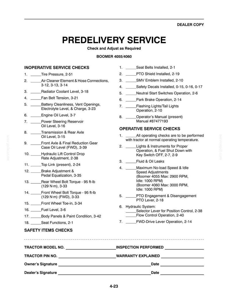 New Holland Boomer 4055, 4060 With Cab Tractor Operator Owners Operation Manual | Instant PDF Download image 11