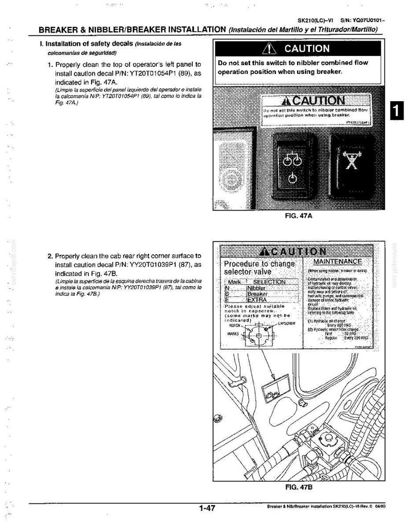Kobelco SK210LC VI Hydraulic Excavator Operator Owners Operation Manual | Instant PDF Download image 6