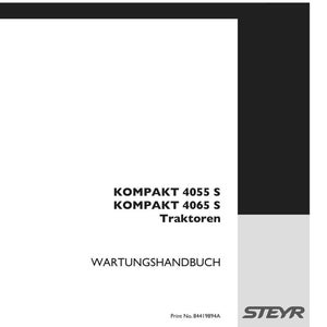 Steyr Kompakt 4055 S, Kompakt 4065 S Traktoren Wartungshandbuch Reparatur Werkstatthandbuch / Descargar PDF imagen 2