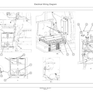 May include: An electrical wiring diagram with the title "Electrical Wiring Diagram" and the word "Battery" at the top left. The diagram shows various components, including batteries, wiring, and other electrical parts, with numbered labels.