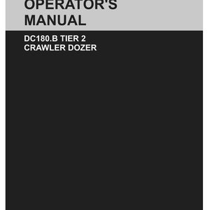 May include: An operator's manual for a DC180.B Tier 2 crawler dozer. The cover is black with a light grey header containing the text OPERATOR'S MANUAL in black. The text DC180.B TIER 2 CRAWLER DOZER appears in white, and the number 6036614100 is at the bottom.