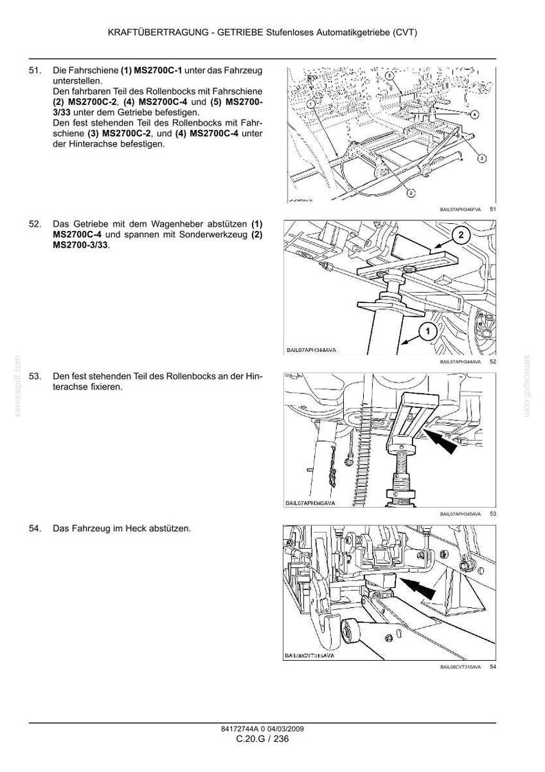 Steyr 6165 Cvt, 6180 Cvt, 6200 Cvt, 6210 CVT, 6225 CVT Traktoren Wartungshandbuch Reparatur Werkstatthandbuch | PDF-Download image 10