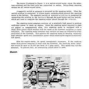 K&ouml;nnte beinhalten: Diagramm eines solenoidbet&auml;tigten Anlassermotors mit Freilaufkupplung. Beschriftete Komponenten umfassen Anker, Feldspule und Kommutator. Der Text unten lautet "Abbildung 10 - Solenoidbet&auml;tigter Anlassermotor mit Freilaufkupplung."