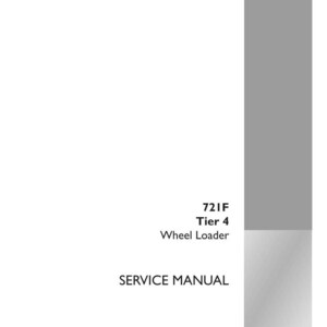 May include: A white service manual for a 721F Tier 4 Wheel Loader. The cover includes the text "SERVICE MANUAL" and the Case Construction logo. Print number 84488413, 1st edition English, April 2011.