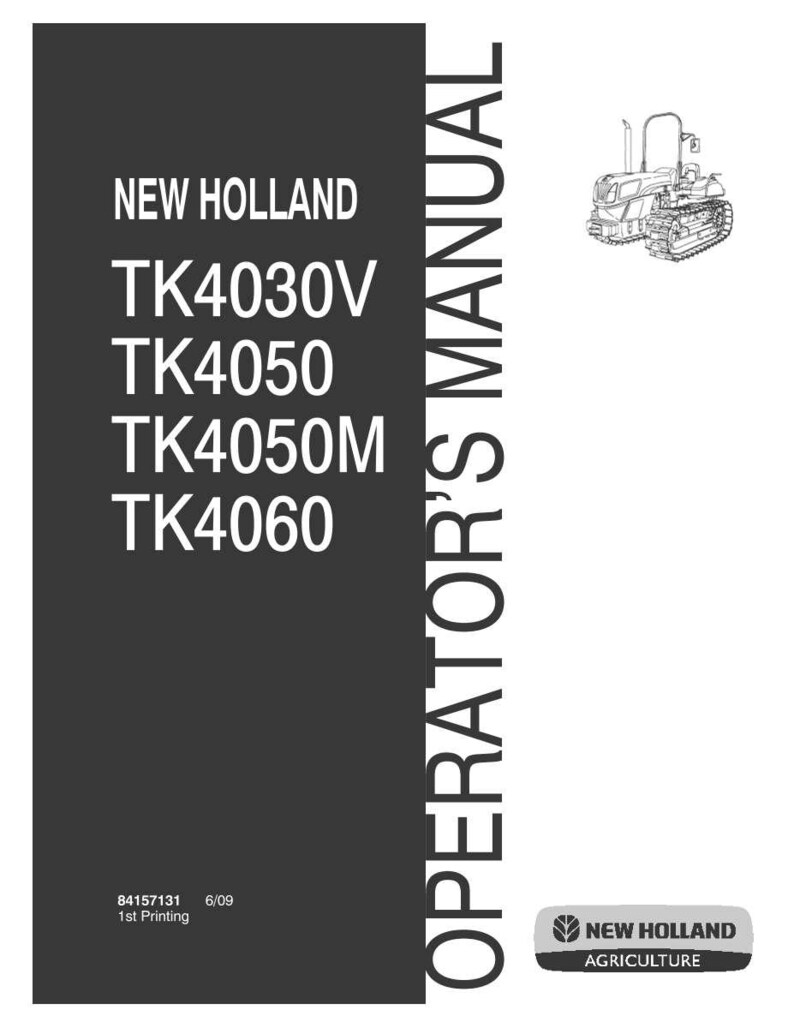 New Holland Tk4030v, Tk4050, TK4050M, TK4060 Tractor Operator Owners Operation Manual | Instant PDF Download image 3