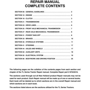 New Holland Tl70, Tl80, TL90, TL100 Tractor Service Repair Workshop Manual | Instant PDF Download image 3