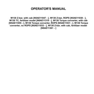 New Holland W130 Z-bar, W130 Tc, W130 Torque converter Wheel Loader Operator Owners Operation Manual | Instant Pdf Download image 3