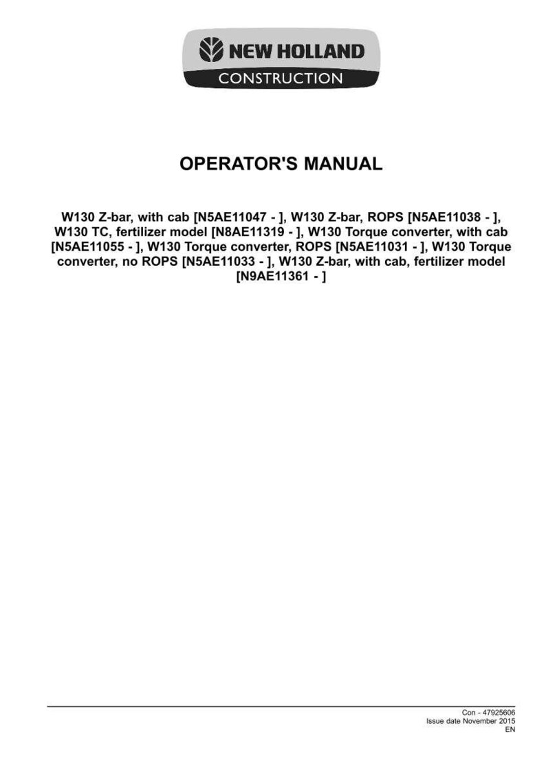 New Holland W130 Z-bar, W130 Tc, W130 Torque converter Wheel Loader Operator Owners Operation Manual | Instant Pdf Download image 3