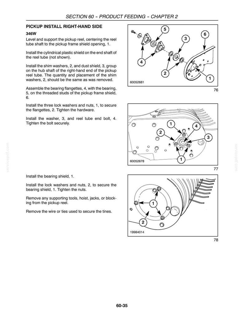 New Holland 346w, 356W, 366W Forage Pickup Head Service Repair Workshop Manual | Instant PDF Download image 8