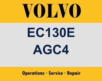 Volvo EC130E AGC4 Service Repair Manual Bundle | Excavator Operator Guide | Workshop Manual | pdf Download