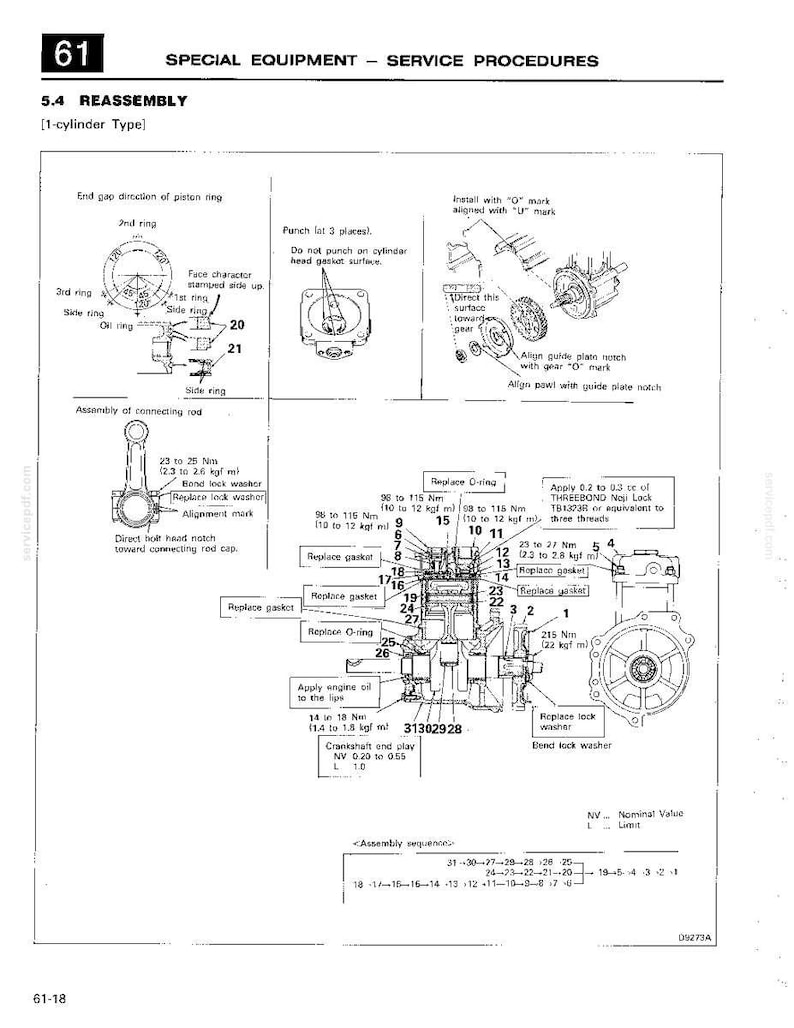 Mitsubishi 6d22, 6d22-T, 6D22-TC dieselmotorer, service och reparation, verkstadsmanual | Direkt PDF-nedladdning bild 11
