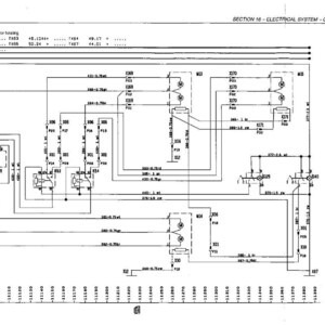 May include: Diagram of an electrical system, with lines, boxes, and text labels. The diagram includes the text "SECTION 16 - ELECTRICAL SYSTEM - CHAPTER 3" and various numerical values.