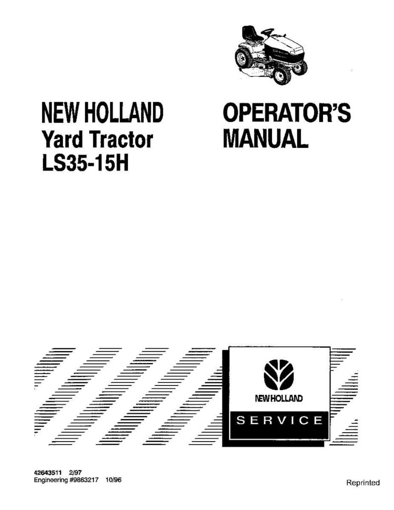New Holland LS35-15H Yard Tractor Operator Owners Operation Manual | Instant PDF Download image 3