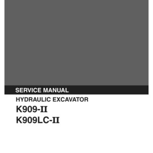 Kobelco K909-Ii K909LC-II Hydraulic Excavator Service Repair Workshop Manual | Instant PDF Download image 3