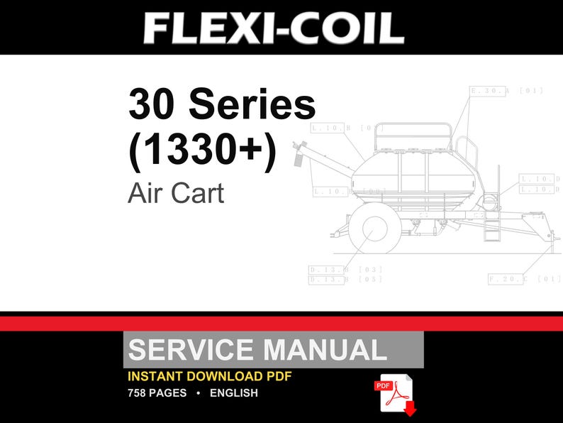 Flexi-Coil 30 Series (1330+) Air Cart Service Repair Workshop Manual PDF | Instant PDF Download image 1