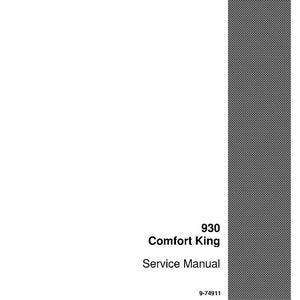 May include: A white service manual titled "930 Comfort King" with the text "Service Manual" below. The manual has a gray patterned border on the right side and a small "Reprinted" stamp in the lower left corner.