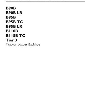 May include: An original operator's manual for New Holland Construction tractor loader backhoe models B90B, B90B LR, B95B, B95B TC, B95B LR, B110B, and B115B Tier 3. The white document features black text, part number 47824082, and a December 2016 date.