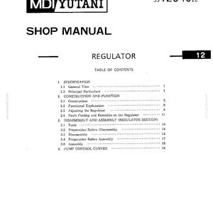 Manual de servicio y reparación para la excavadora hidráulica Kobelco MD240C / Descarga instantánea en PDF imagen 9