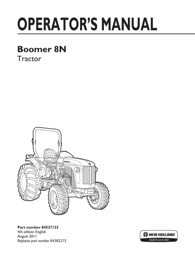 Manual de operación y mantenimiento del tractor New Holland Boomer 8N / Descarga instantánea en PDF imagen 3