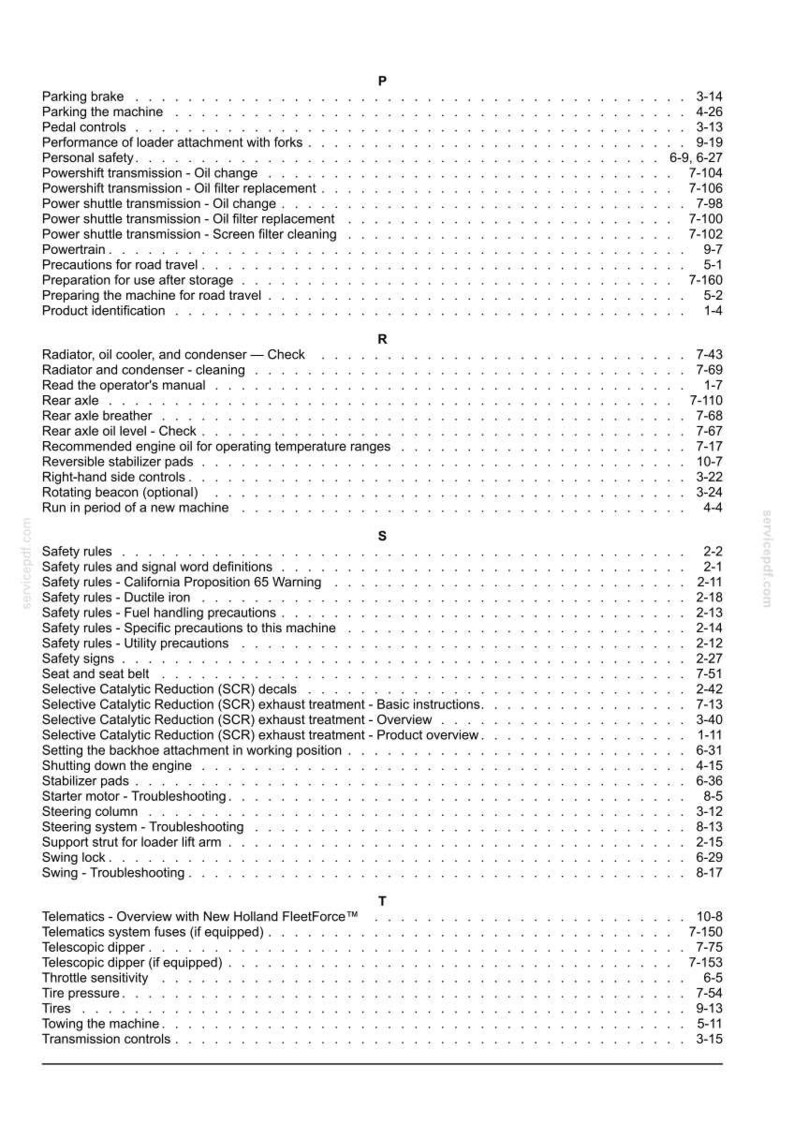 New Holland B95c, B95c Lr, B95c Tc, B110C Tier 4B (final) Tractor Loader Backhoe Operator Owners Operation Manual | Instant PDF Download image 11