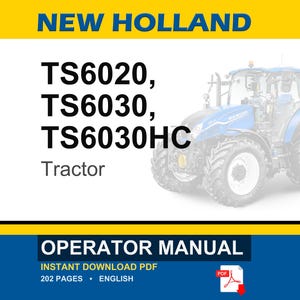 New Holland Ts6020, TS6030, TS6030HC traktorförarmanual | Omedelbar PDF-nedladdning bild 1