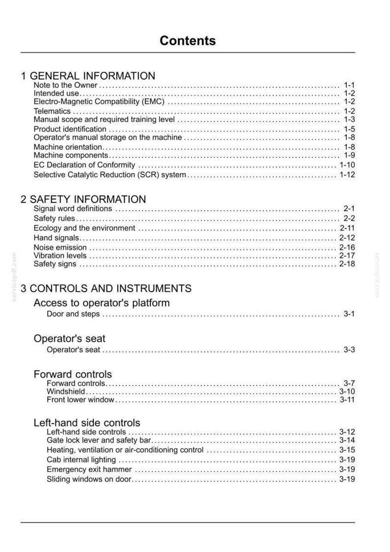 Puede incluir: Una p&aacute;gina de manual titulada "Contenido" con una lista de temas que incluyen "Informaci&oacute;n general", "Informaci&oacute;n de seguridad" y "Controles e instrumentos". El texto es negro sobre un fondo blanco.